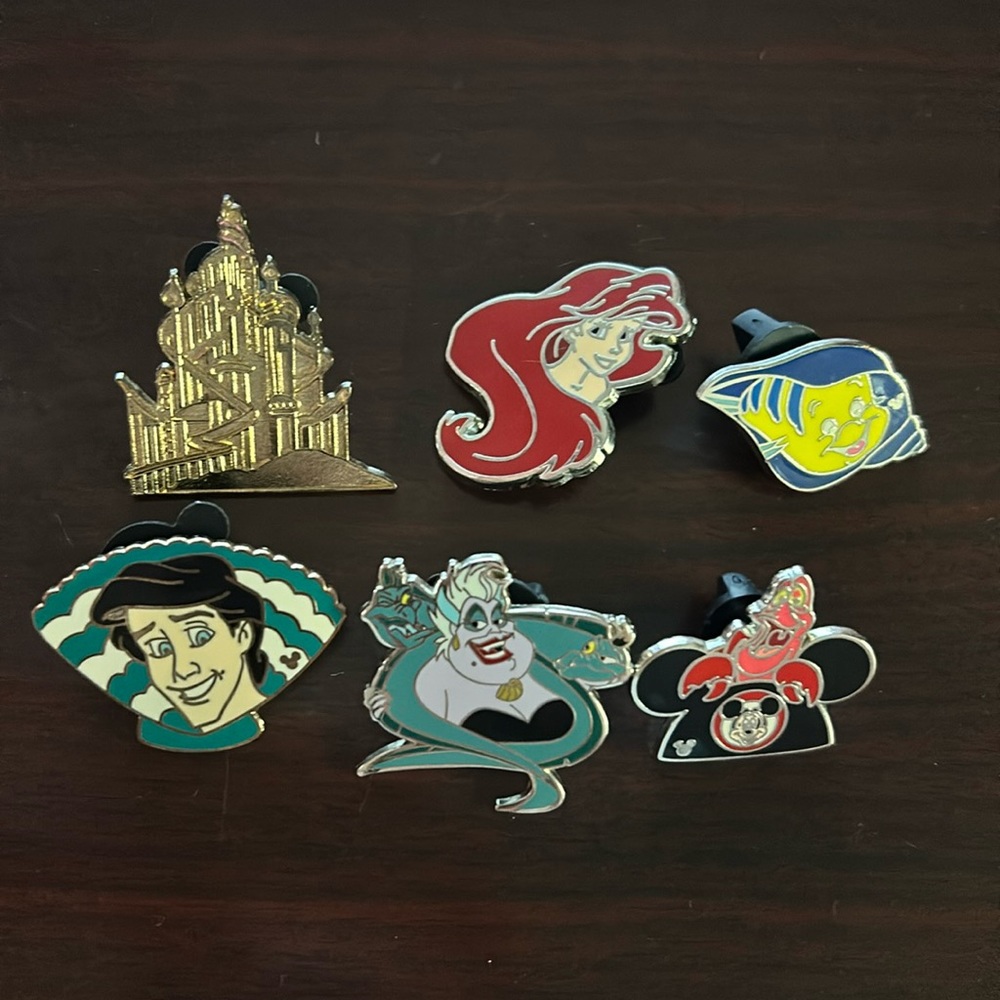 Disney Parks The Little Mermaid Pin set of (6)